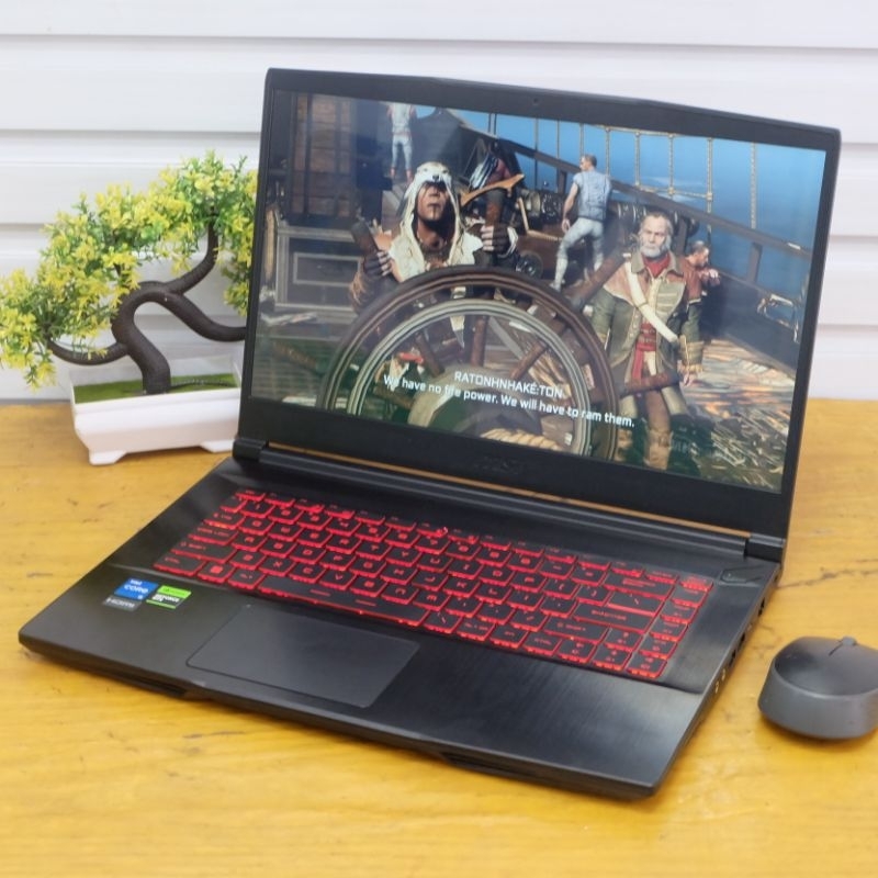 SEPERTI BARU GAMING Laptop MSI GF63 Thin 12UCX CORE I5 GEN 11 NVIDIA RTX2050 RAM 16 SSD - Laptop pel