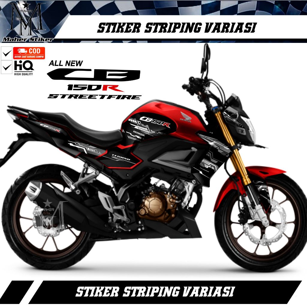 Stiker Striping Cb 150R 2021 Variasi Hitech