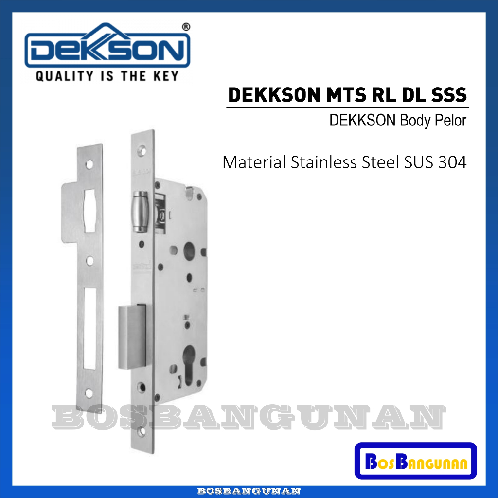 Body Kunci DEKKSON Pelor | DEKKSON Mortise Lock MTS RL DL | Body Kunci Pelor | Kunci Roller Mortise 