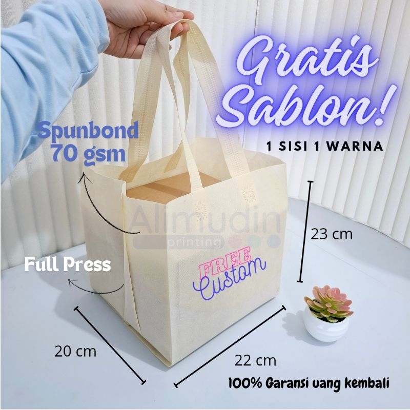 

Goodie Bag 20 x 20 Spunbond Box HLS Custom Sablon