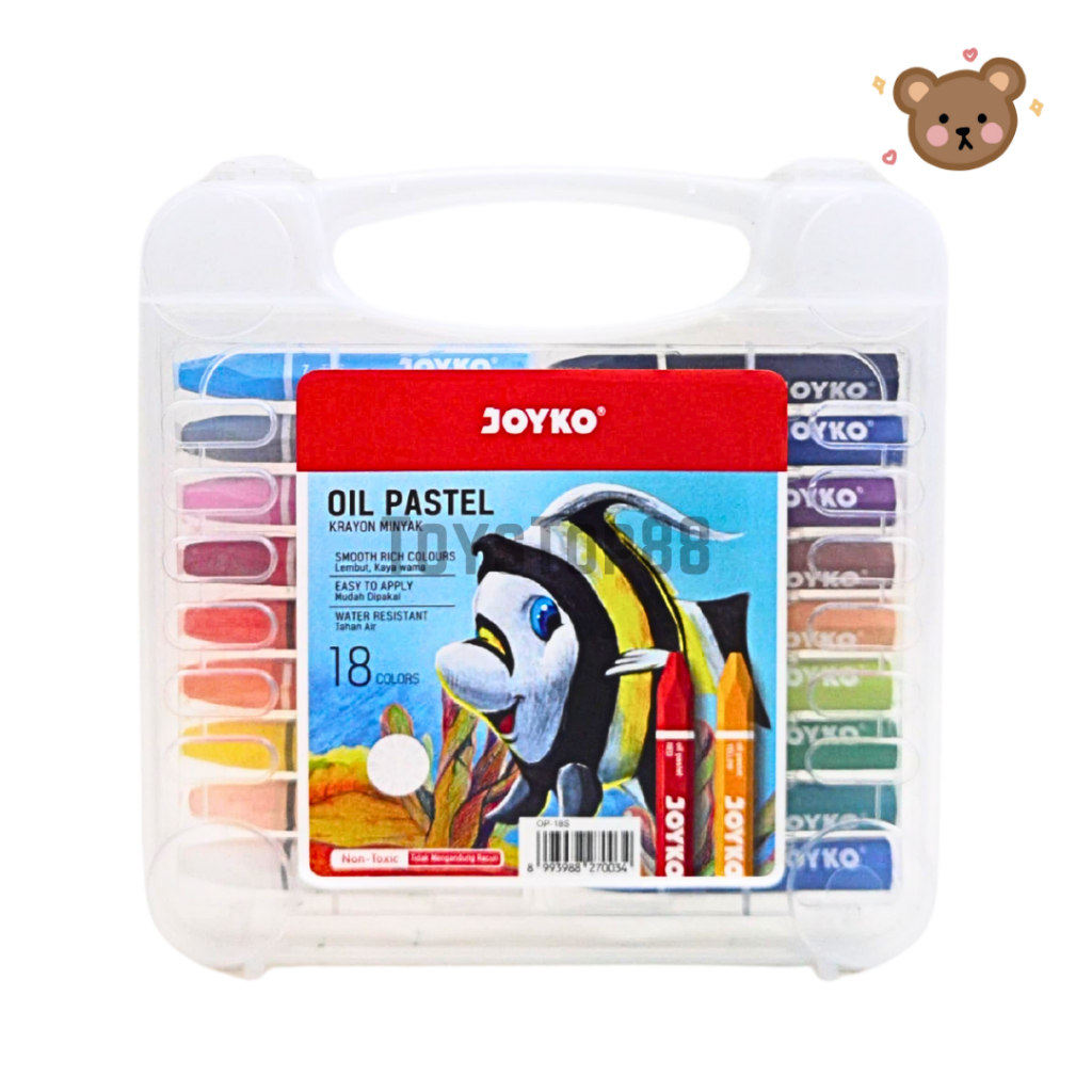 

Crayon Joyko 18 Warna Oil Pastel / Krayon Mewarnai 18 W [HARGA PER SET]