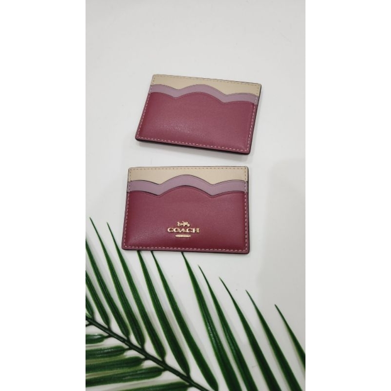 Coach Card Case Raspberry