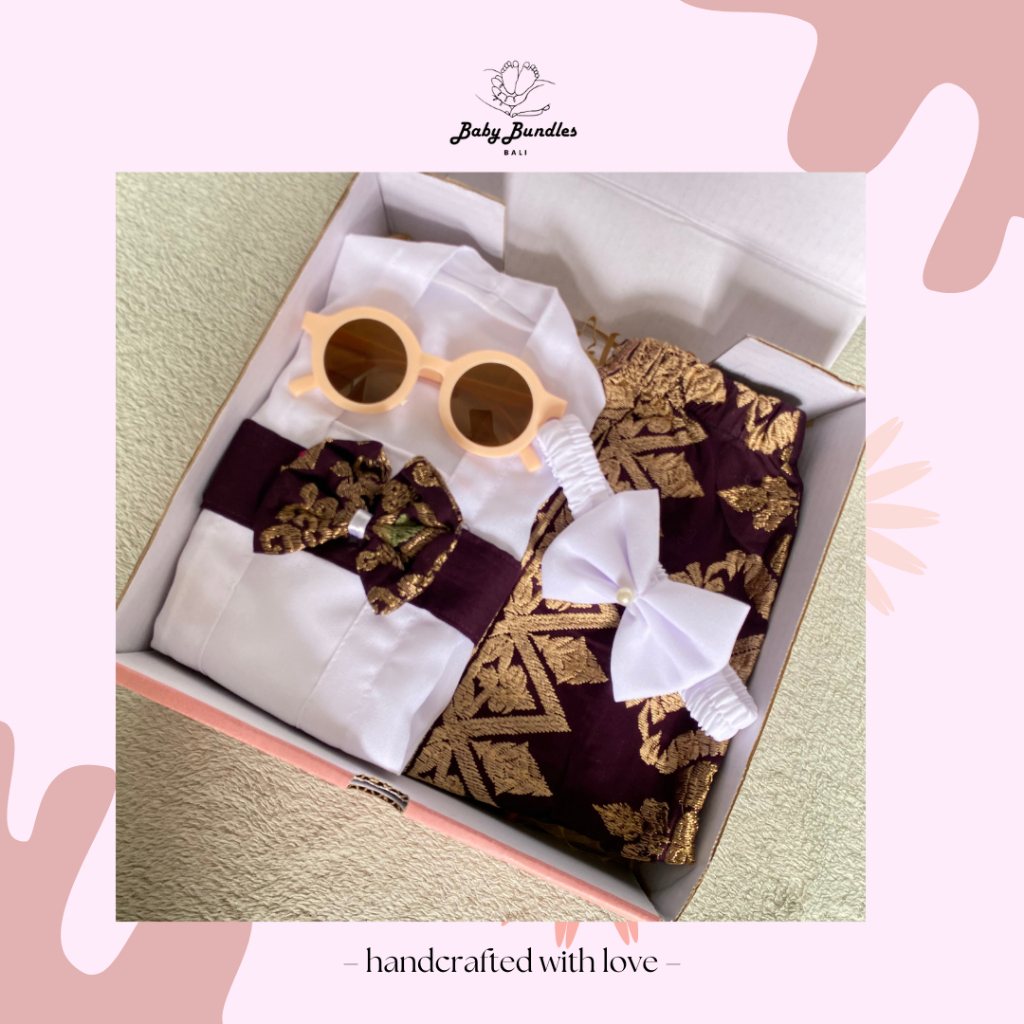 Kado Bayi - Set Pakaian Adat Bali Anak Perempuan || Set Kebaya + Kamen + Obi 3 bulanan