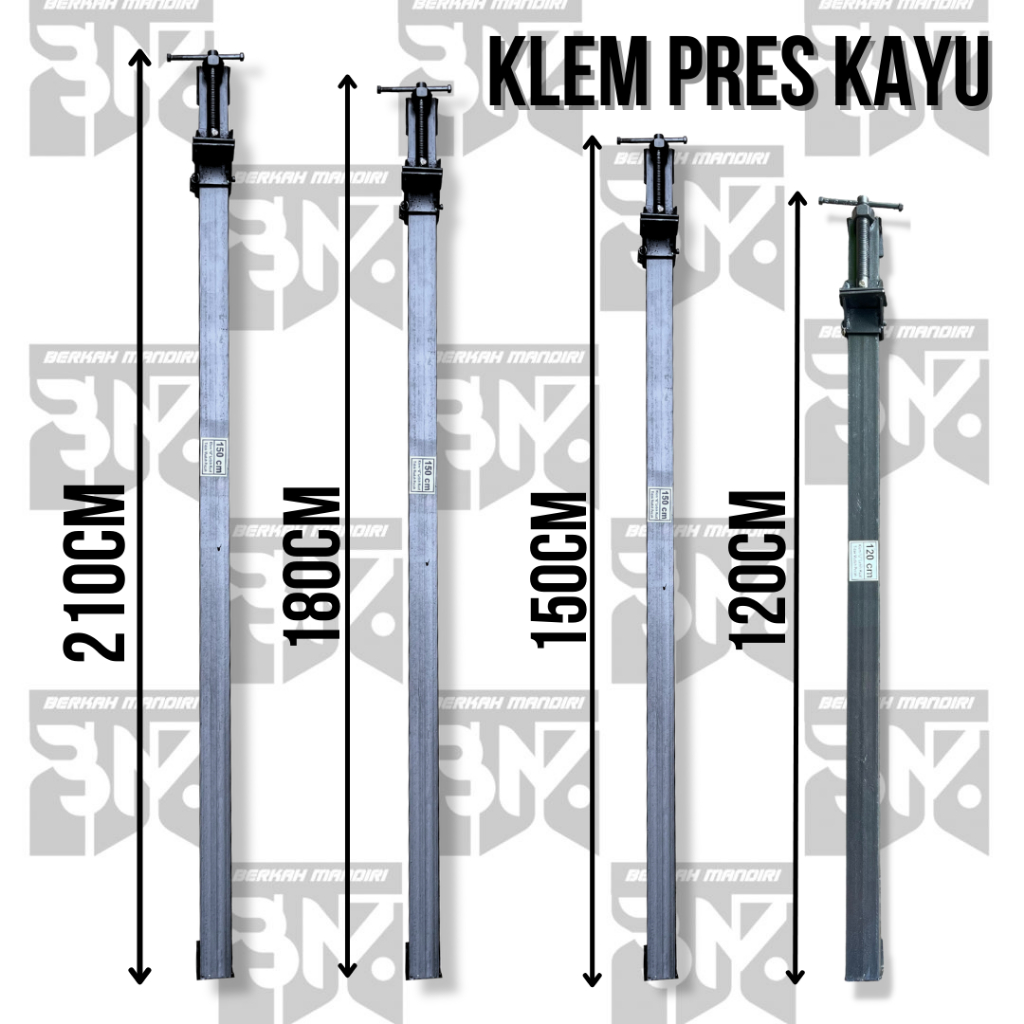 Klem kayu/Catok kayu Panjang  120cm 150cm 180cm 210cm Besi Kanal U alat Press Kayu/Alat Penjepit Kay