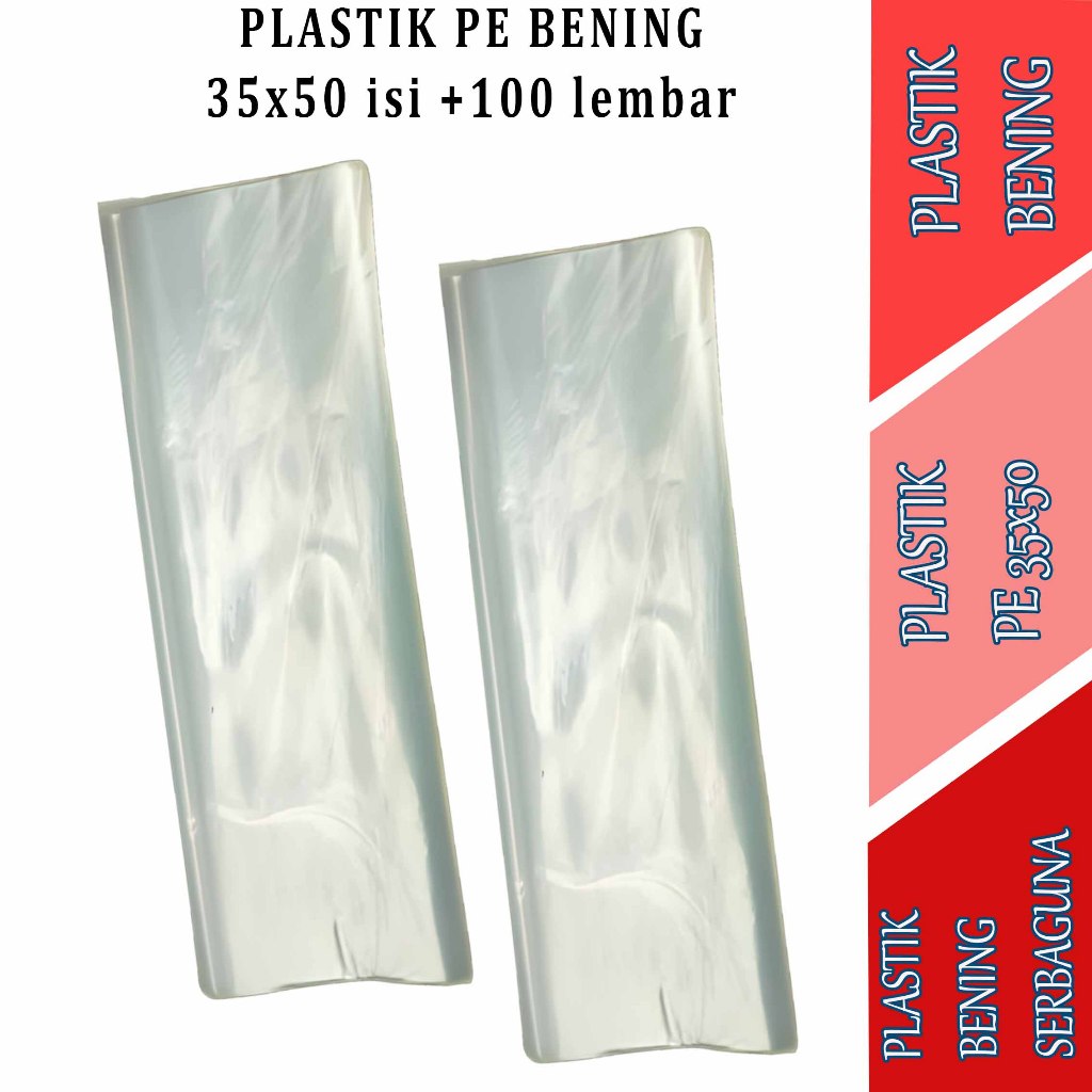 Plastik Bening Serbaguna - Plastik Pe Bening - Plastik Bening Transparan - Uk.35x50
