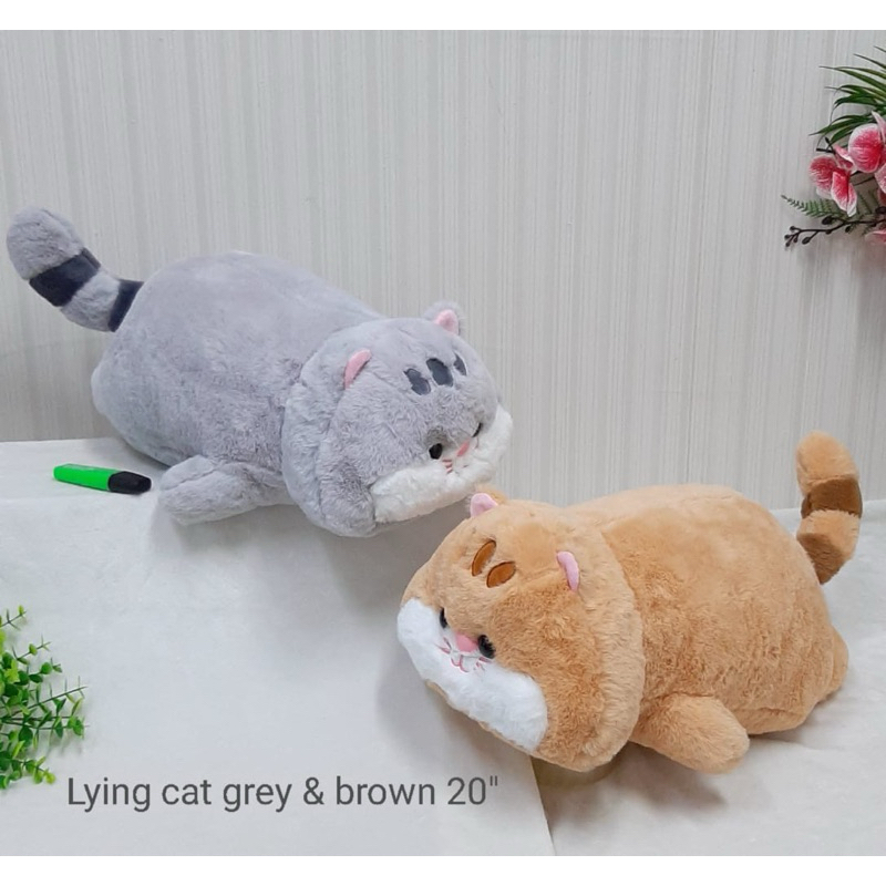 Boneka Cat Lying Boneka Kucing Bantal
