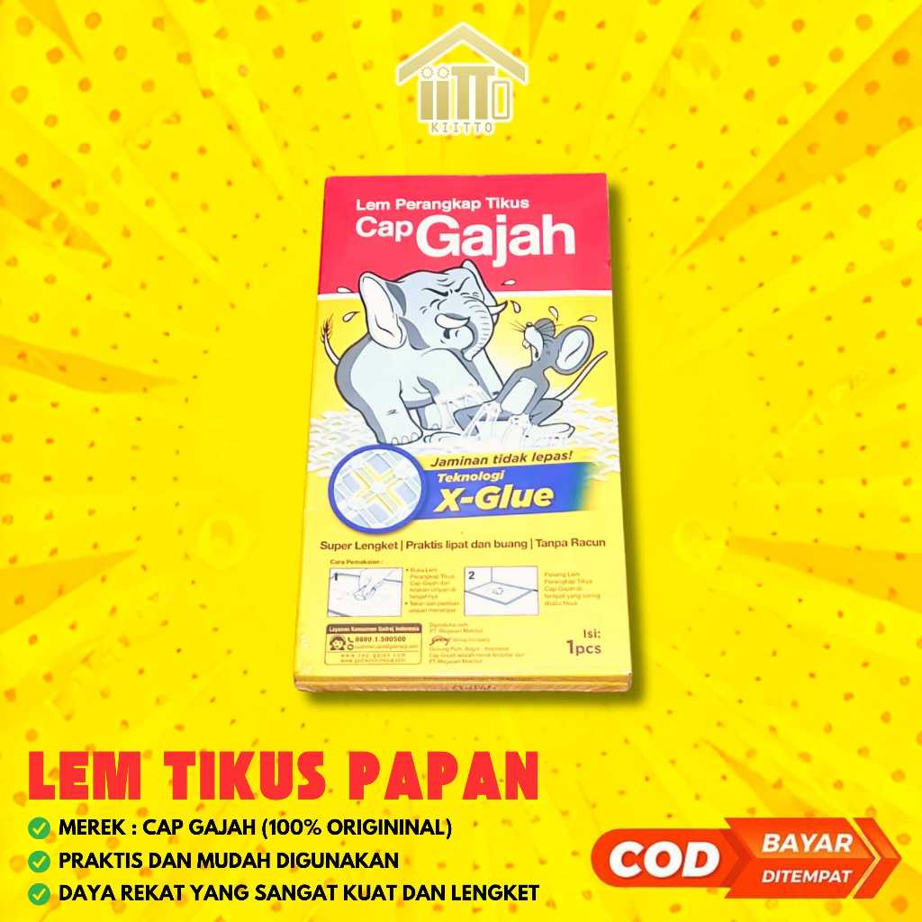 LEM TIKUS CAP GAJAH PAPAN / MOUSE TRAP CAP GAJAH / LEM TIKUS CAP GAJAH / CAP GAJAH LEM PERANGKAP TIK