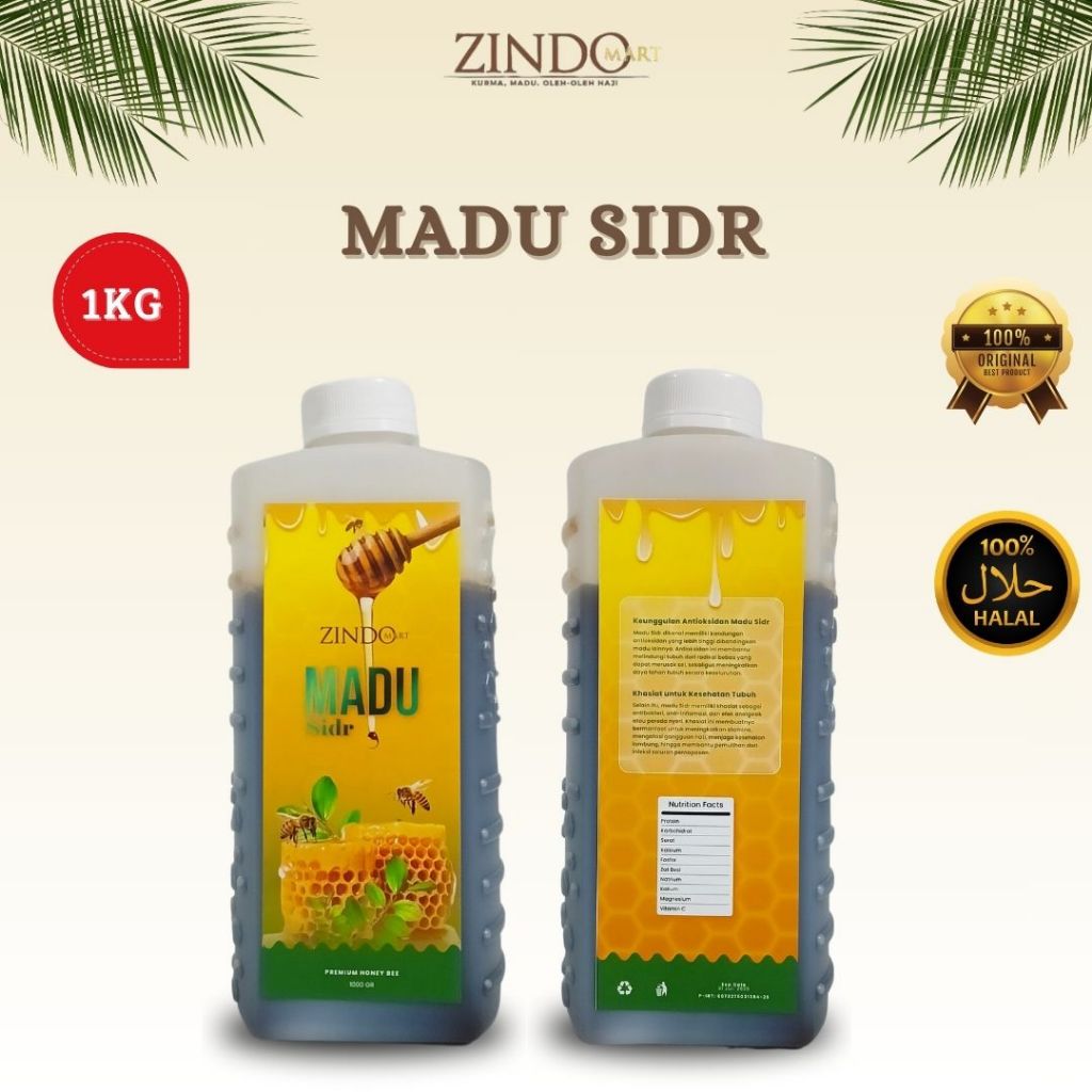 

MADU SIDR MURNI ASLI KEMASAN 1KG, 500GR DAN 250GR HIGH QUALITY RAW PURE HONEY