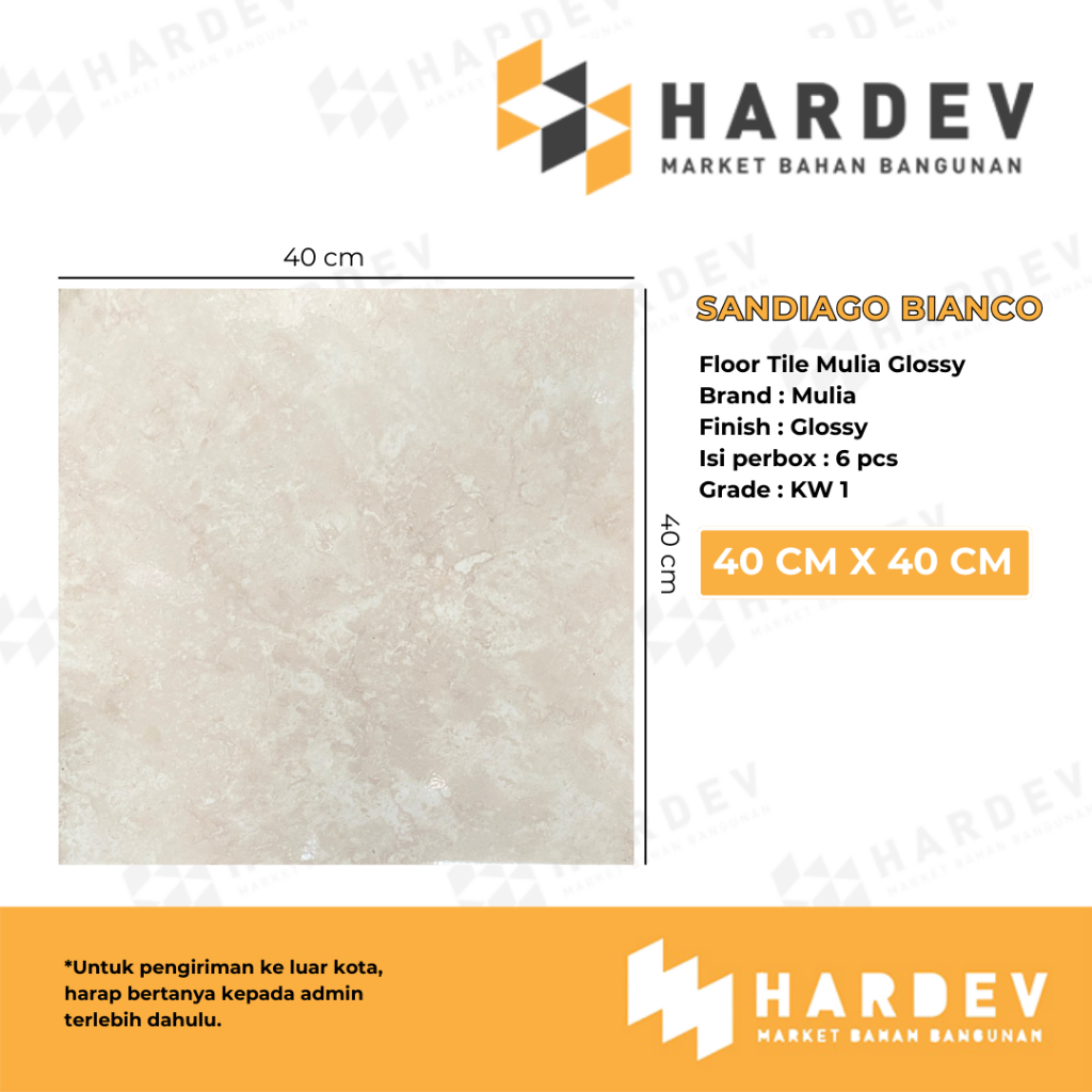 MULIA TILE 40x40 Sandiago Bianco