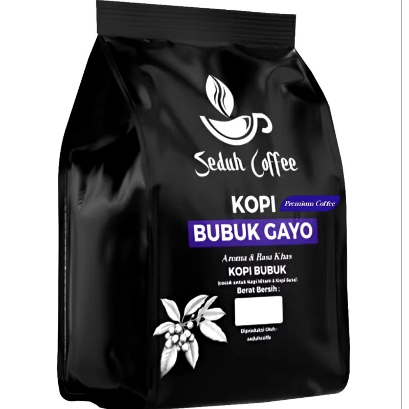 

Kopi Bubuk Arabika Asli Gayo Aceh Y10 Merk Seduh Coffee 100 Gram