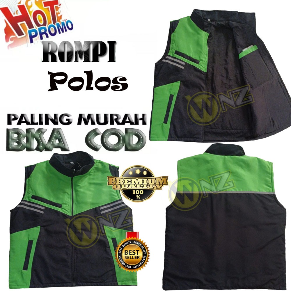 NEW Rompi Polos TERBARU 2025 / Rompi Polos SIRIP Hijau / Rompi Polos SIRIP Kuning / Rompi TERLARIS T