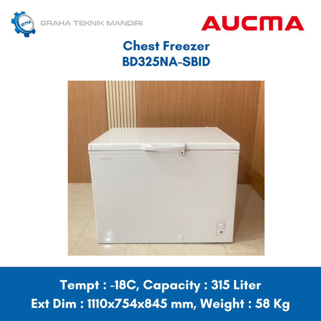 Aucma Chest Freezer 315 Liter BD325NA-SBID