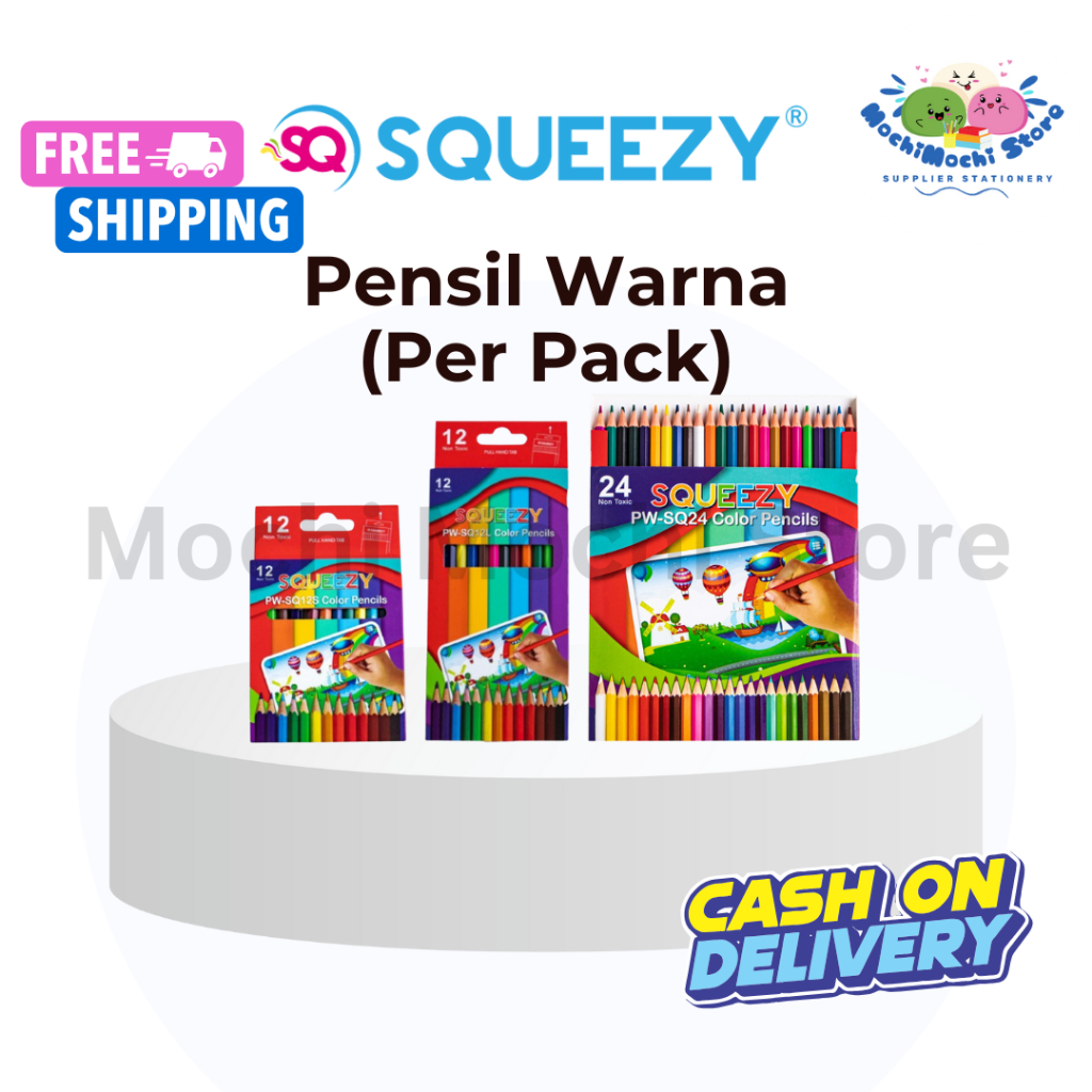

Pensil Warna Squeezy | Colour Pencil | Pensil Warna Murah | Coloring Pencil | Pensil Warna Pendek PW-SQ12S | Pensil Warna Panjang 12 PW-SQ12L | Pensil warna 24 Warna PW-SQ24 Stationery
