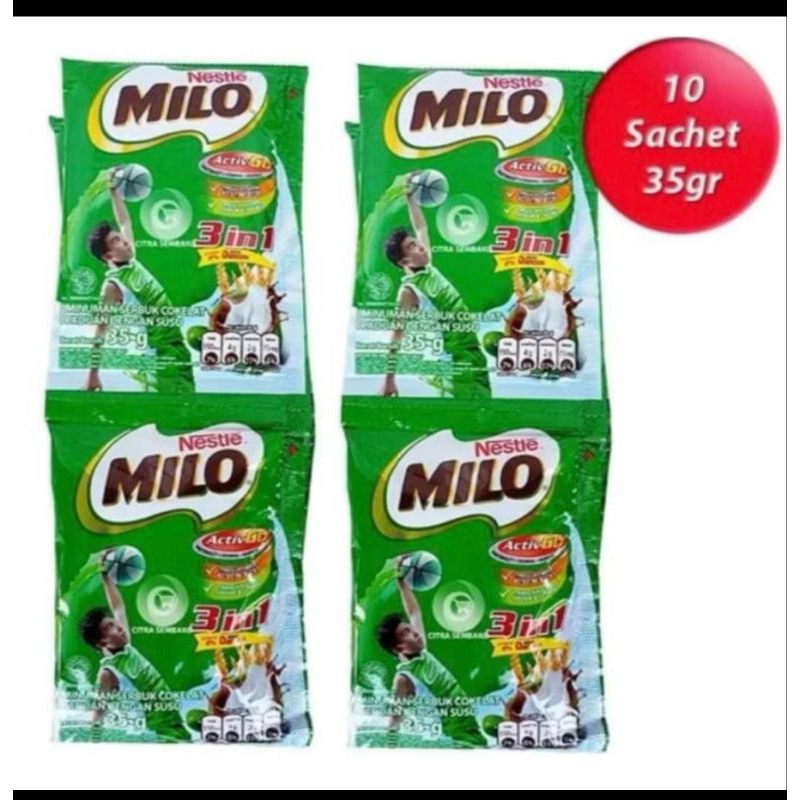 

MILO 3 IN 1 ACTIV GO RENCENG 10 X 34 GR