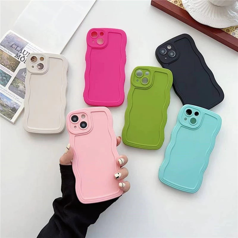 CASE GELOMBANG WARNA SOFT CASE GELOMBANG SILIKON HP CASING KEKINIAN REALME C21Y REALME C25Y