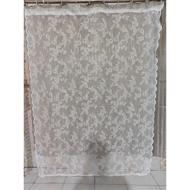 TIRAI VITRASE PUTIH/TIRAI PENYEKAT ETALASE MAKNAN/TIRAI PENYEKAT RUANGAN