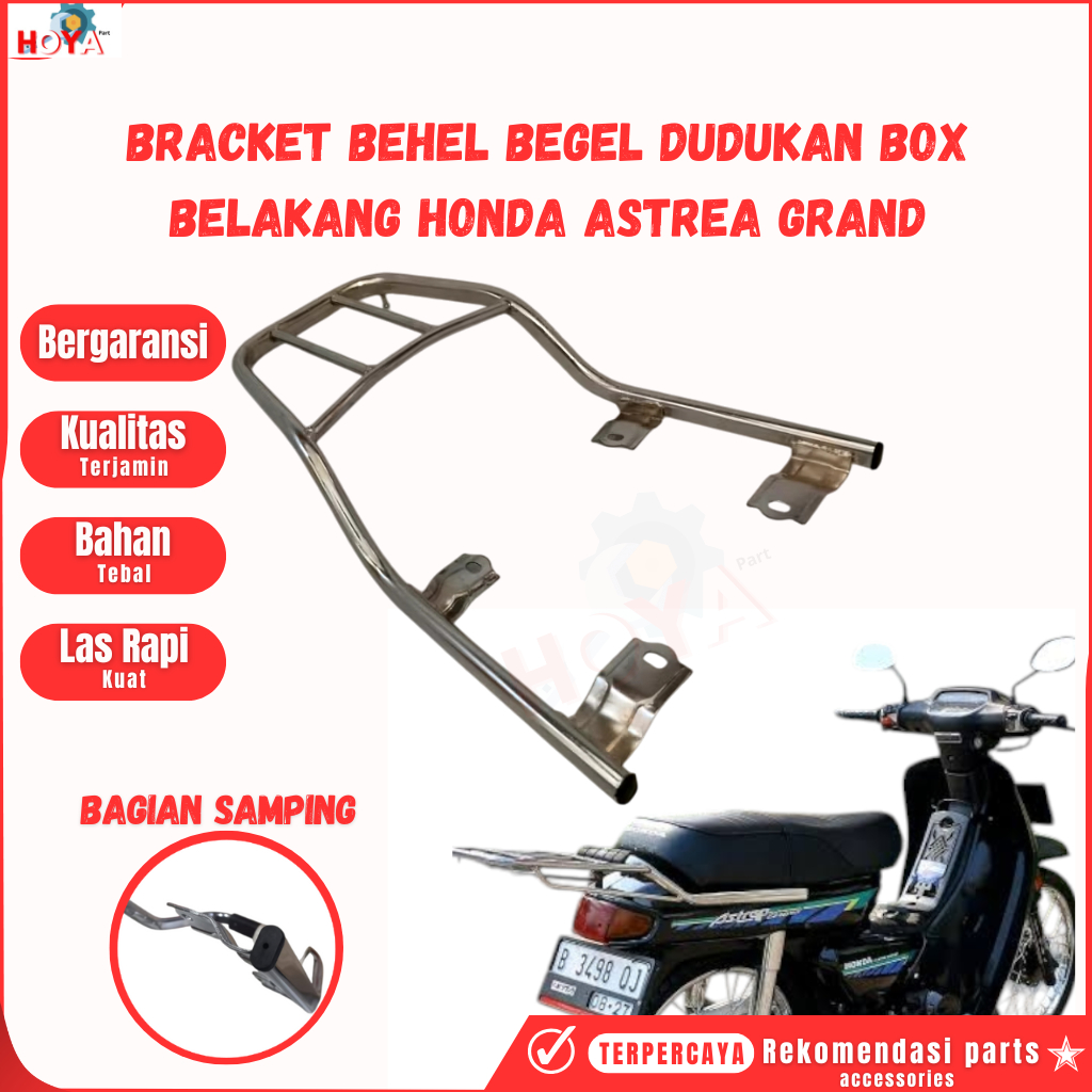 Bracket Behel Dudukan Box Belakang Honda Astrea Grand
