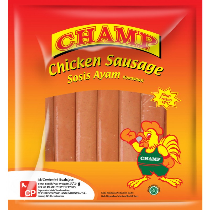 

CHAMP - CHAMP SOSIS AYAM (CHICKEN SAUSAGE) 375 GR