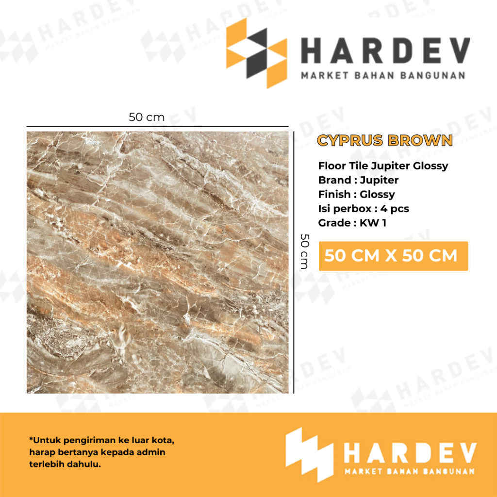 JUPITER 50x50 Cyprus Brown