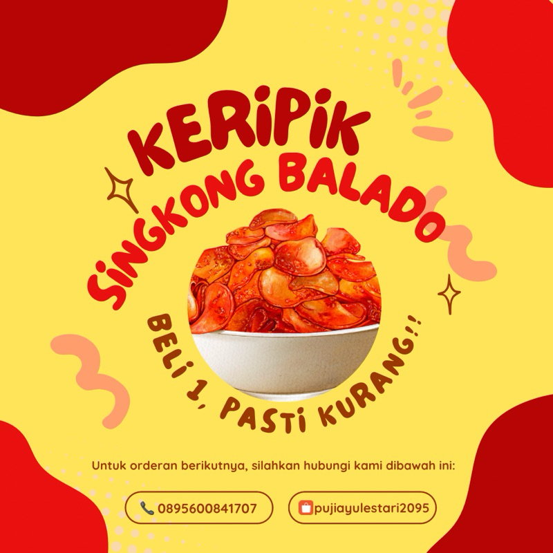 

Keripik singkong balado cabai asli