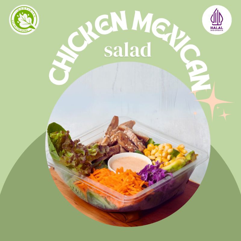 

Salad Sayur | Salad Chicken Mexican | Salad Diet | Salad Siap Saji | Ready To Eat Salad | Diet & Detox
