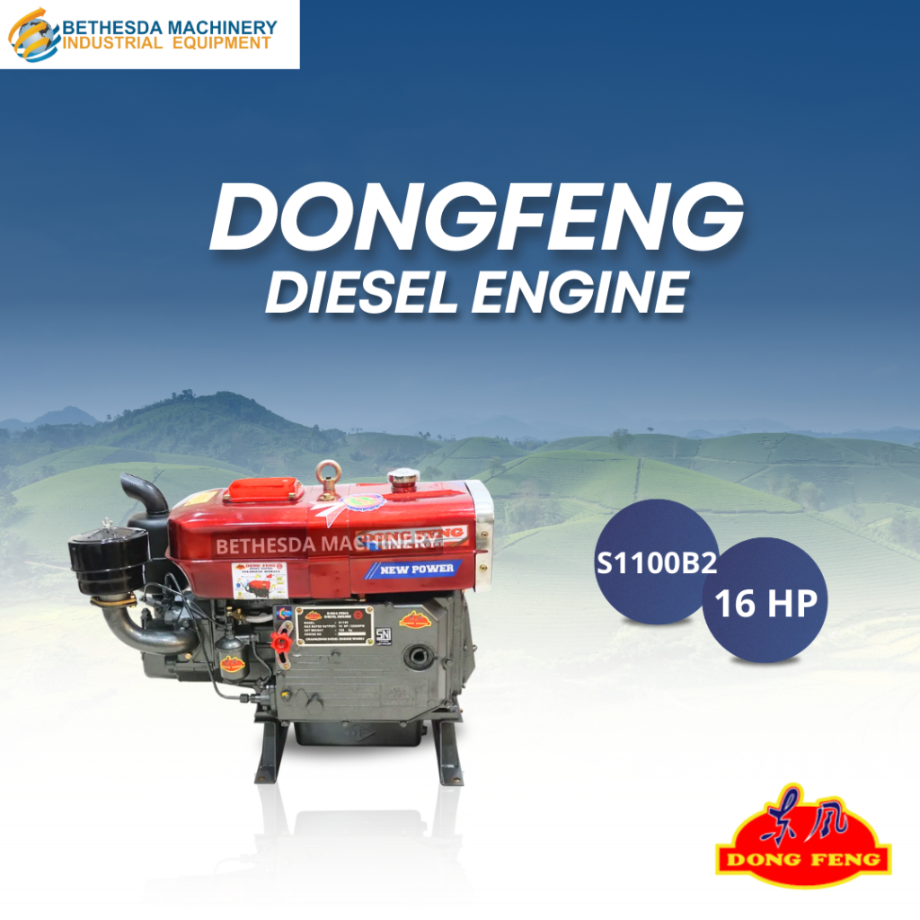 Mesin Diesel Dongfeng 16 HP Penggerak Mesin S 1100 B2 Di