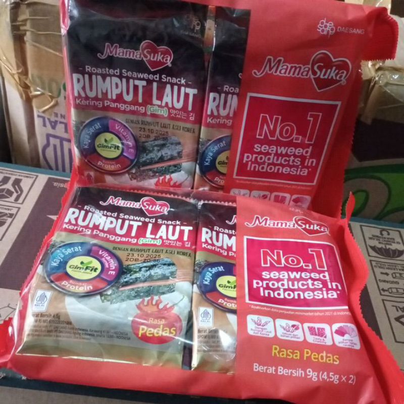 

Mama Suka Knalpot Laut Kering Rumba Pedas Berat Bersih 9g (4.5gx2)