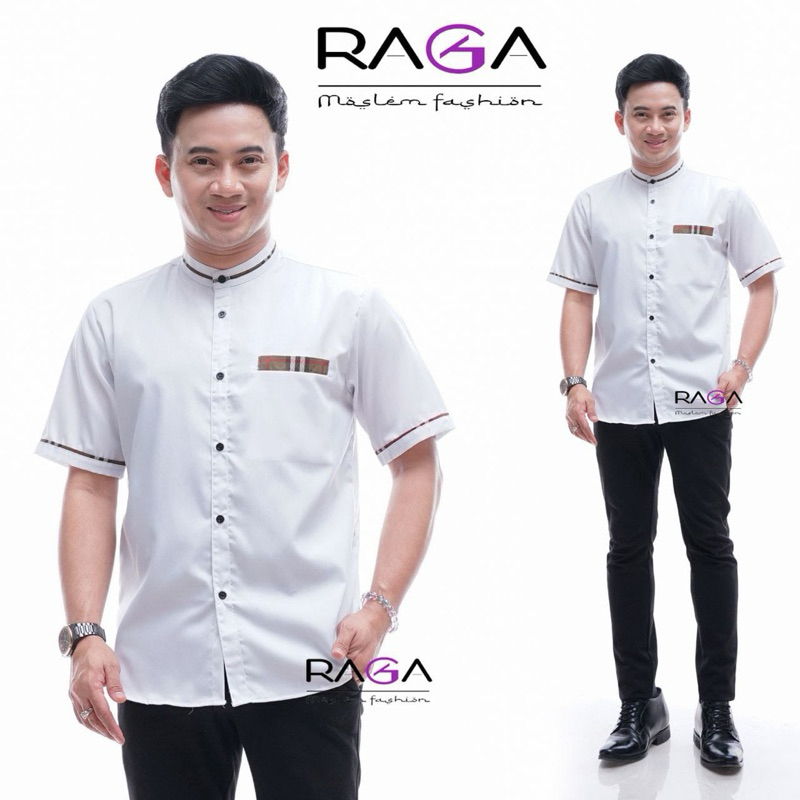 BAJU KOKO PRIA // MOTIF RASYA// KURTA PRIA // KOKO PENDEK // KEMEJA PENDEK MUSLIM // BAJU MUSLIM KER