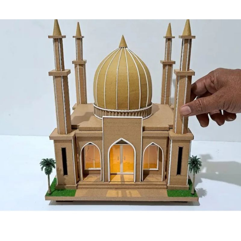 

request miniatur prakarya kardus kerajinan 28x28 bangunan