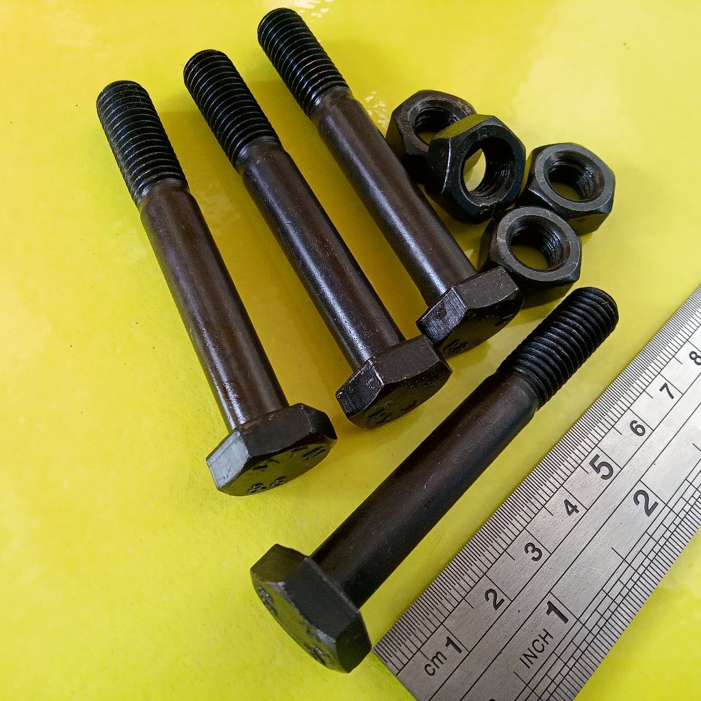 BAUT BAJA HTB 8.8 M16 X 70 HALF DRAT / BAUT 24 KUNCI 24 / BAUD HALF DRAT 24 / BAUT BAJA M16 X 70 HIT