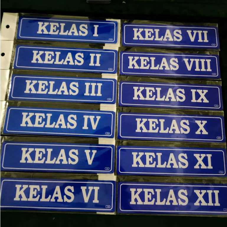 

Label Acrylic Kecil / Label Akrilik Kecil 5x20cm - Kelas I -XII (Biru_Putih)