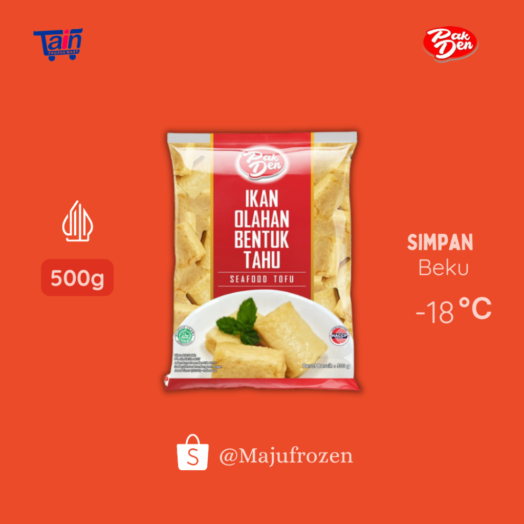 

PAK DEN Ikan Olahan Bentuk Tahu Seafood Tofu 500gr