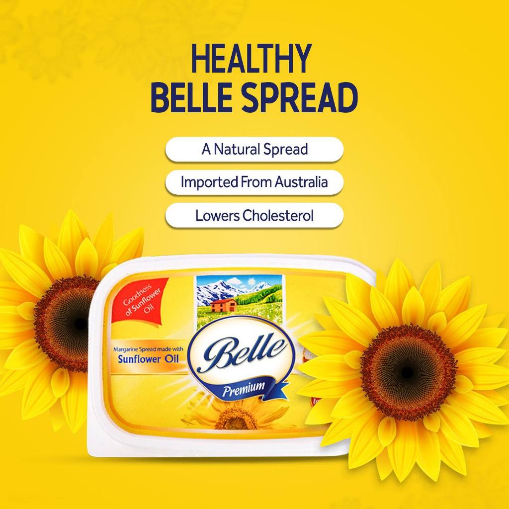

BELLE SPREAD Sunflower Oil Margarine 250gr & 500gr
