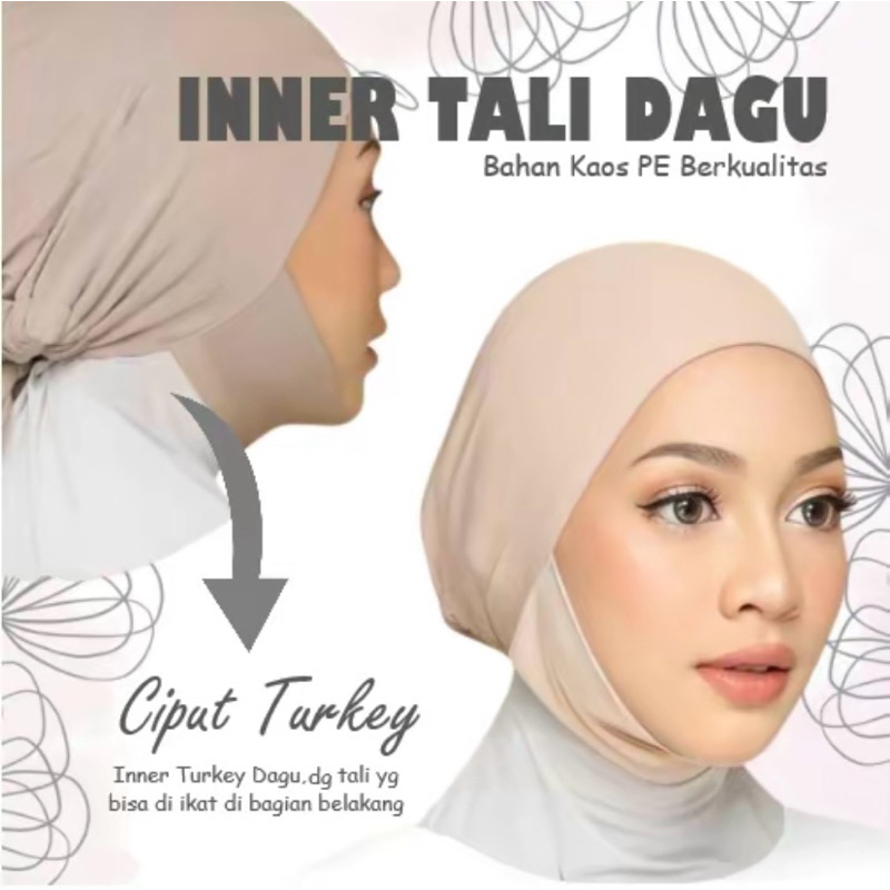 CIPUT DAGU ANTI PUSING/CIPUT DAGU KAOS/INNER TURKEY DAGU/DALAMAN JILBAB INSTAN PREMIUM