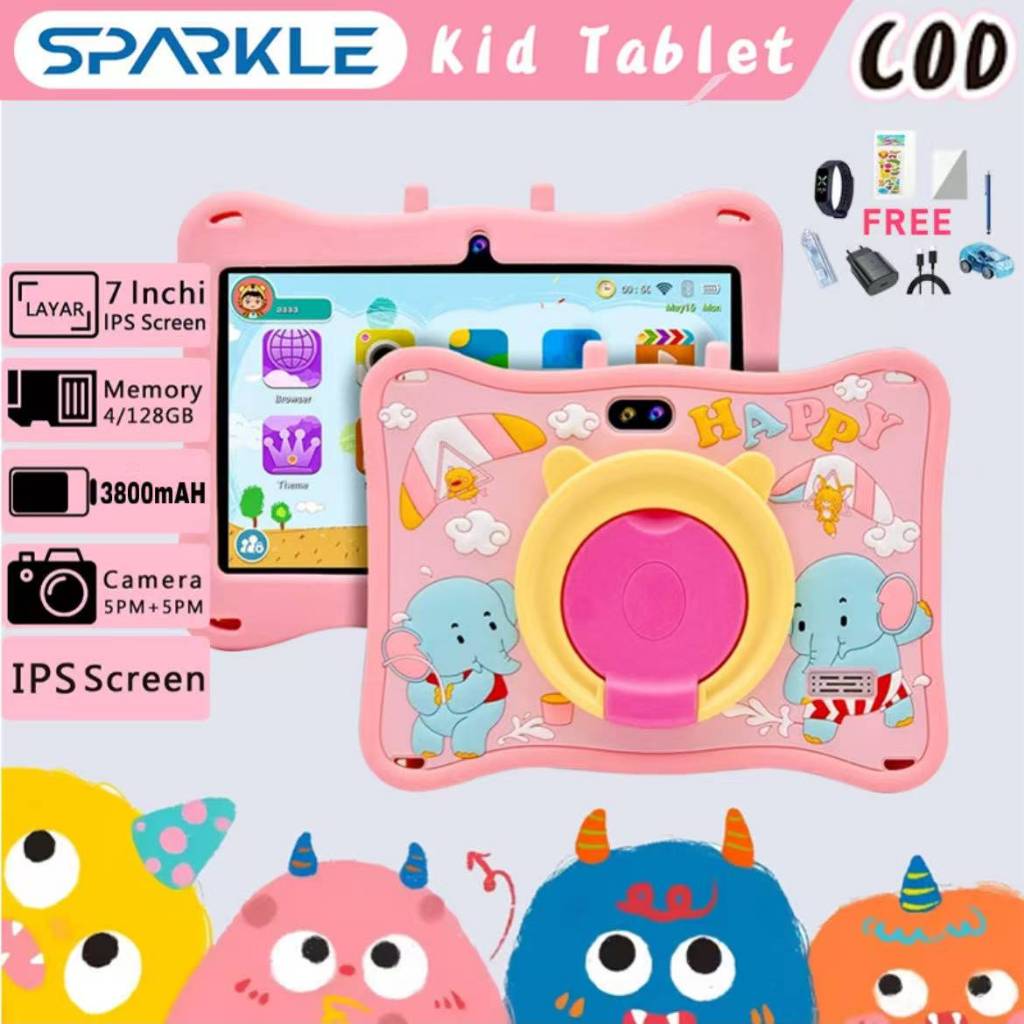 Sparkle Tablet Antiradiasi Anak S12/Tablet Belajar Anak/Tablet Android Anak /Tablet Study anak/