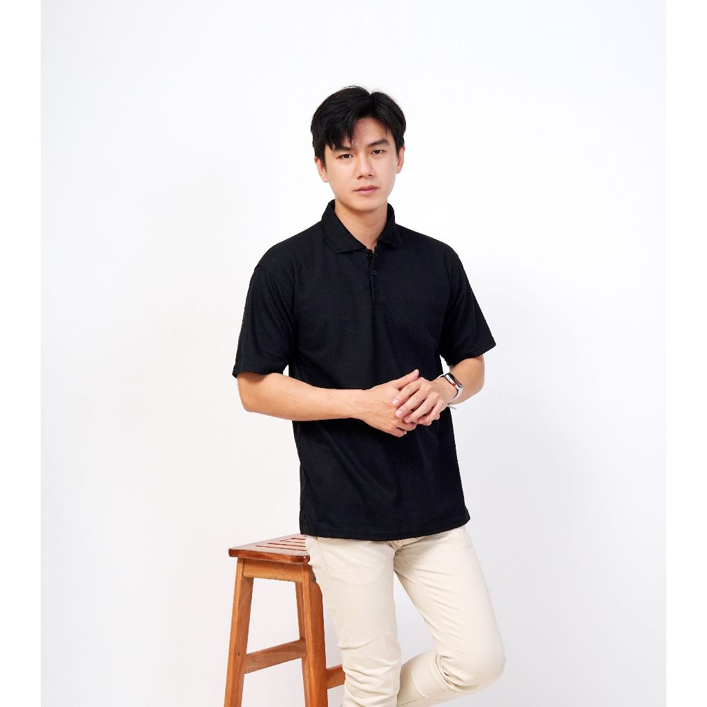 kaos polo / polo polos / kaos polo polos hitam / KAOS KERAH PENDEK WARNA HITAM / KAOS KERAH PRIA HIT
