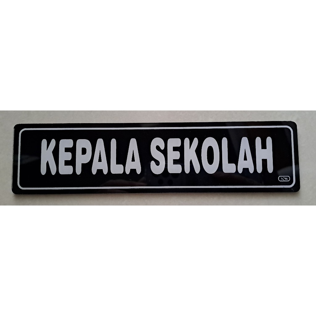 

Label Acrylic Kecil / Label Akrilik Kecil 5x20cm - Kepala Sekolah (Hitam_Putih)