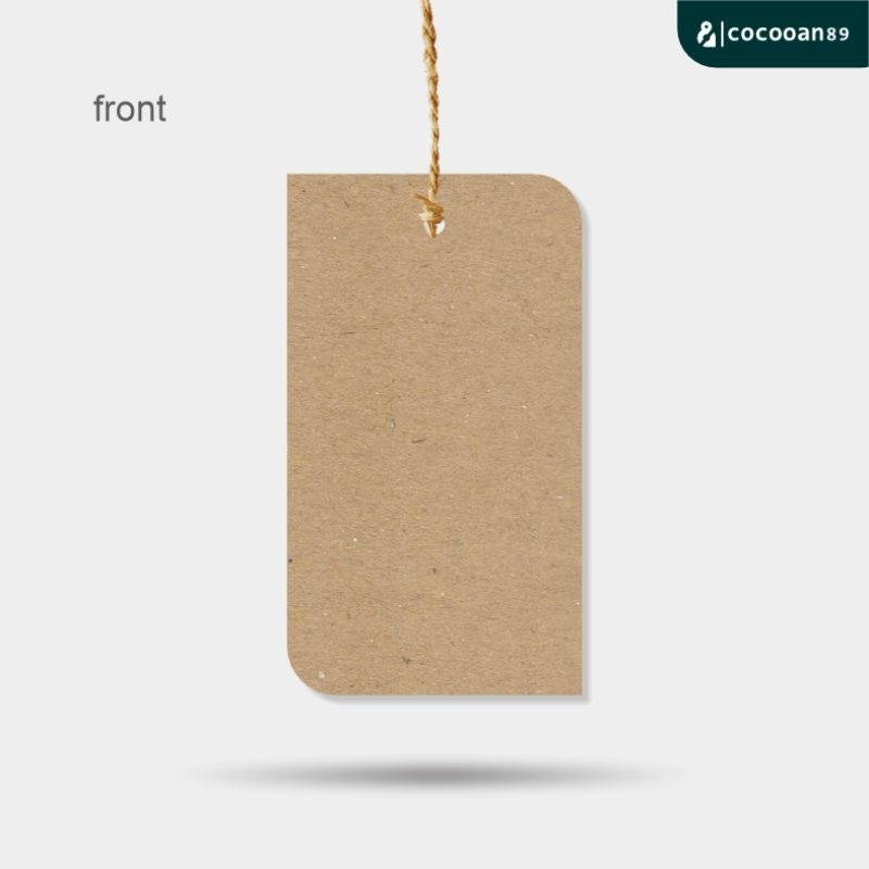 

MURAH!!! hang tag label kraft rustic paper long portrait leaf