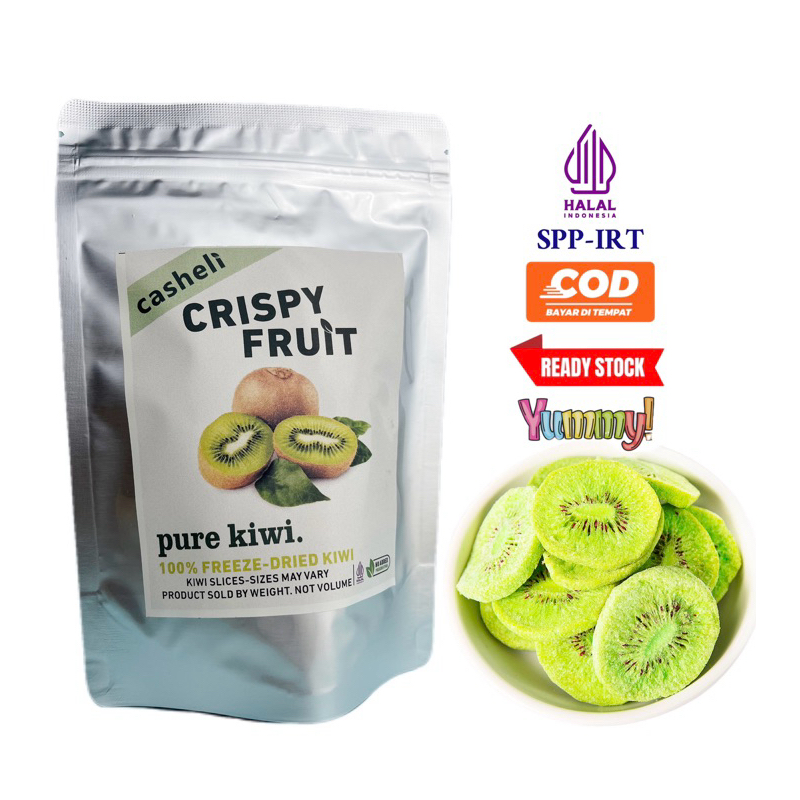 

casheli Crispy Freeze-dried Kiwi Fruit Snack Buah Asli Segar