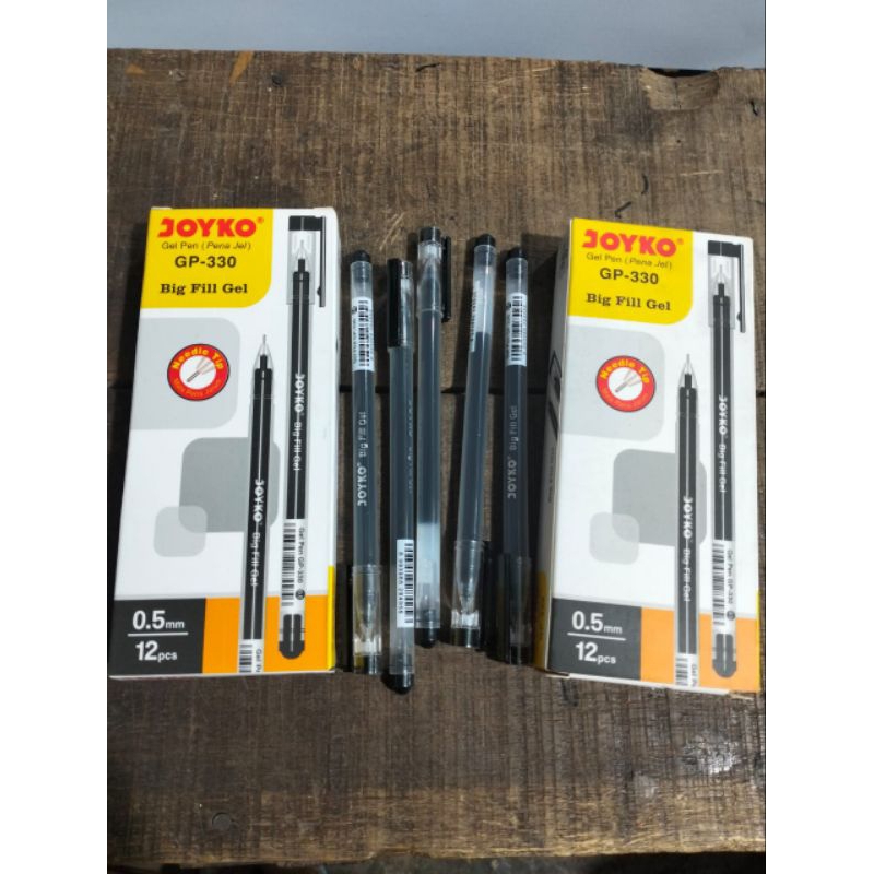 

1 Kotak isi 12 Pena Joyko Big Fill Gel Hitam