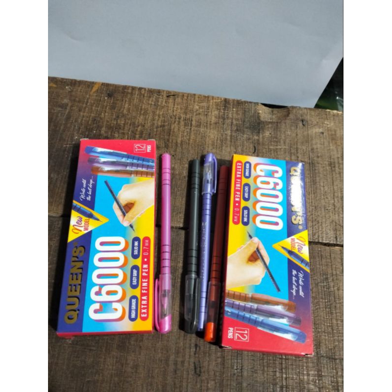 

1 Kotak Pena Queen's Paster C600 Warna Hitam