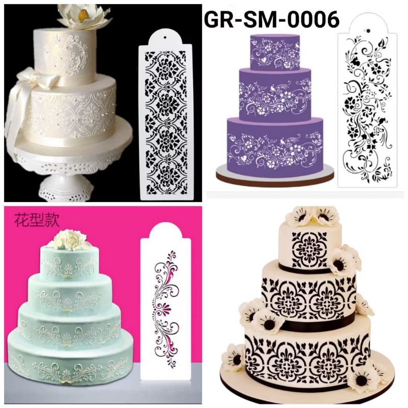 CAKE STENCIL STENSIL KUE MOTIF UKIRAN BATIK