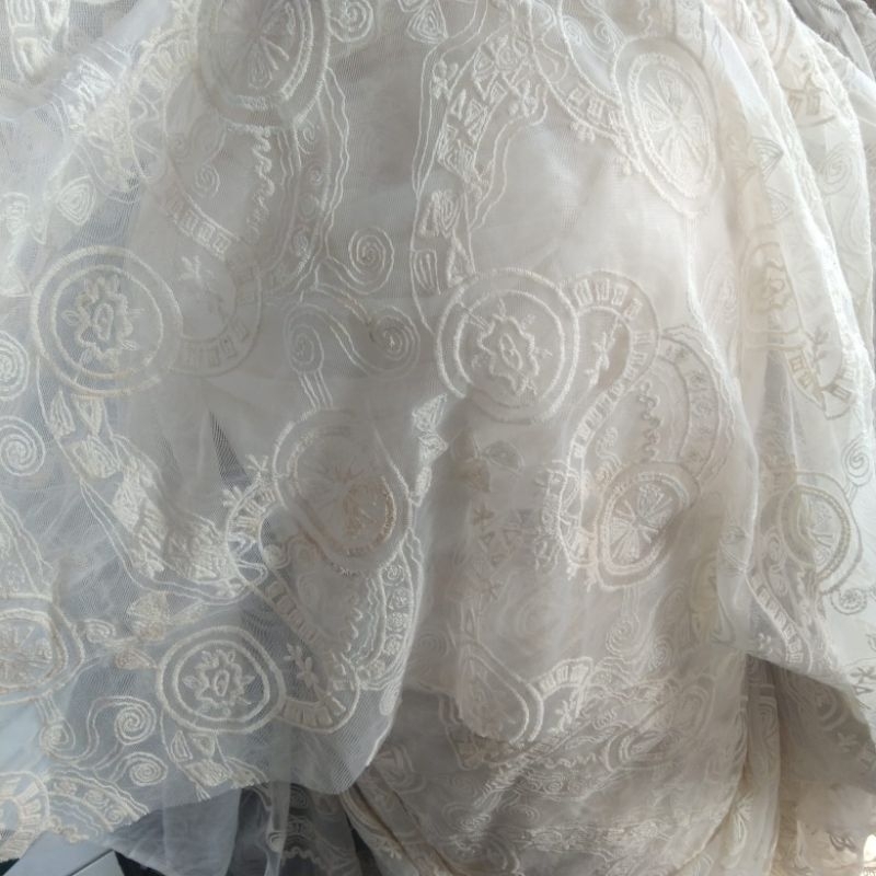 Kain tulle bordir | Harga/0,5m | bahan tulle bordir| bahan tulle bordir | kain tulle bordir.