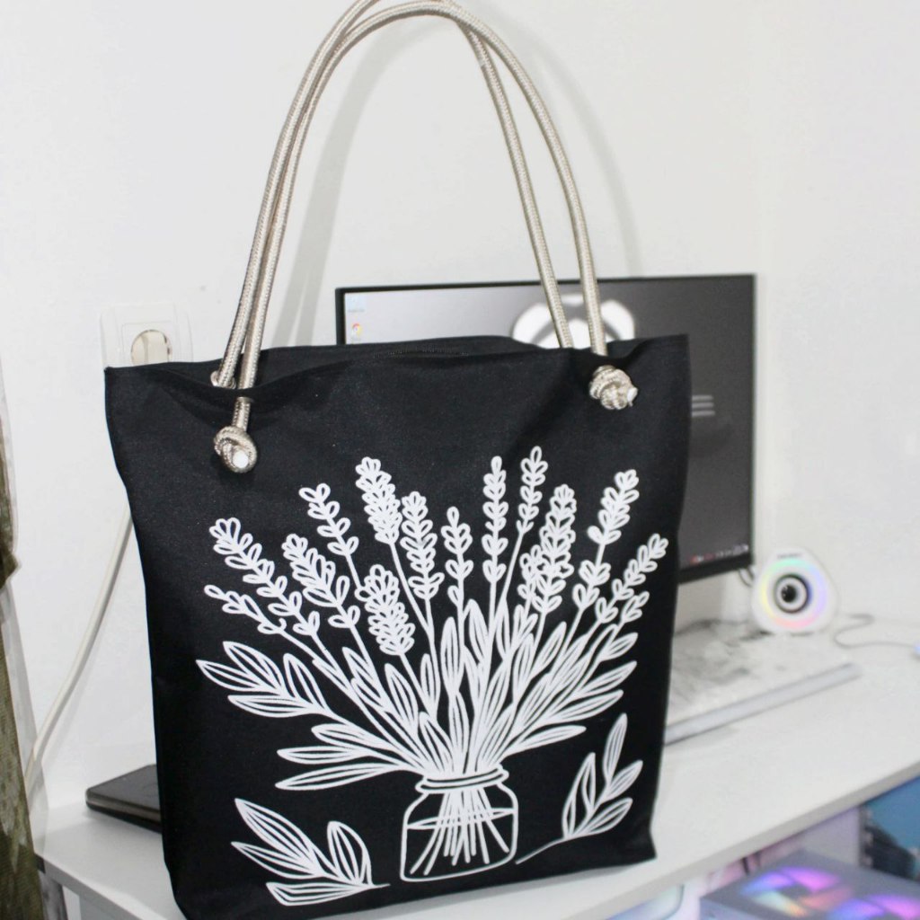 Tote Bag Wanita Jumbo Tali Sumbu Tas Wanita Resleting Kekinian Tas Kerja Tas Kuliah Nilon Ukuran Jum