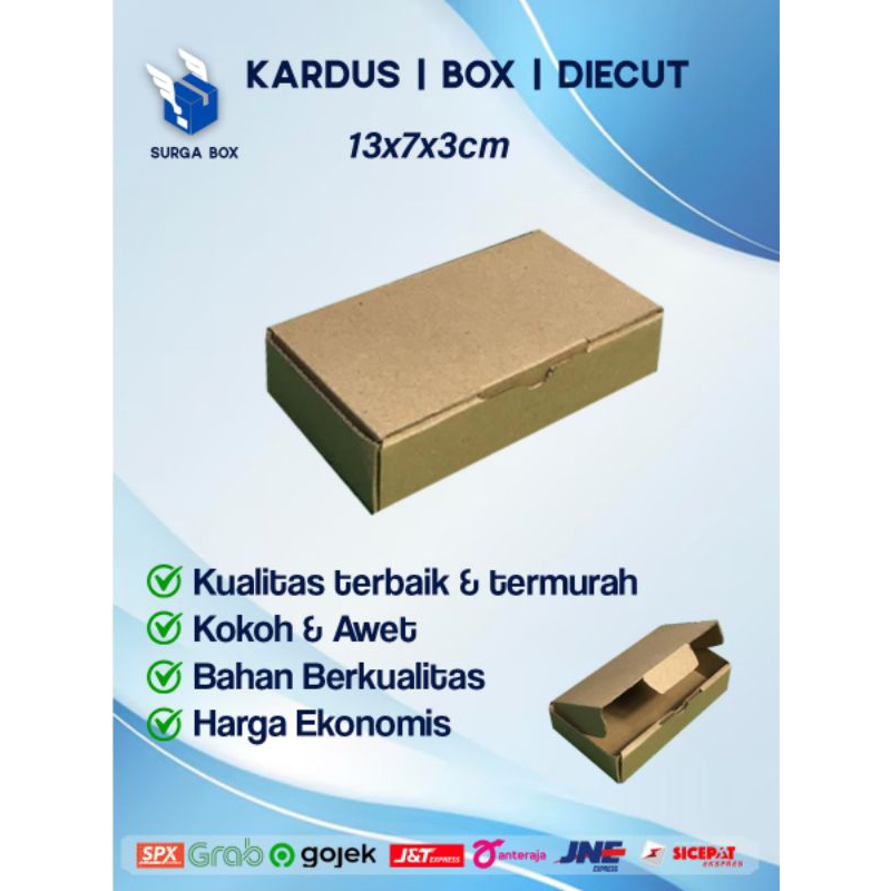 

Kardus uk. 13x7x3 cm...die cut box kotak Souvenir -dll