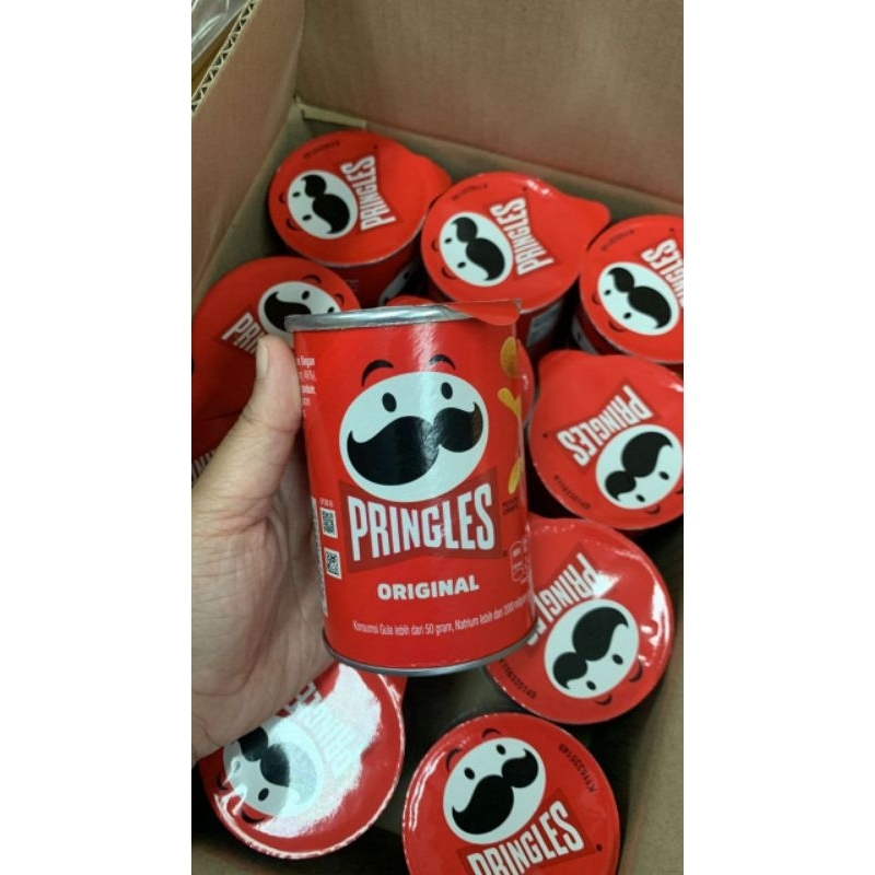 

SNACK PRINGLES 42r / 107gr (dus- isi 12 tube) rasa ORIGINAL makanan ringan kentang gurih camilan kentang keripik kentang