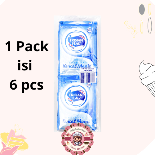 

Frisian Flag Vanilla Susu Kental Manis per Pack isi 6 Pcs per bungkus 6 sachet