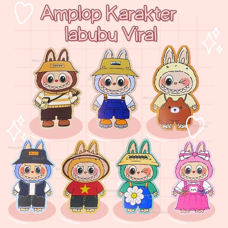 

(Isi 5)Amplop Labubu 3D Karakter Viral 2025 Bolak Balik/Angpau Lebaran Labubu (Ready Stok)(Siap Kirim)(Free Stiker Labubu)/ Amplop Lebaran Labubu 2025/ Amplop Imlek Labubu/Amplop Nyepi Labubu/ Amplop Natal Labubu/Amplop Boneka