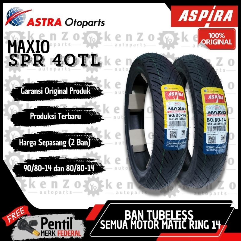 [Produksi Terbaru] Paket Sepasang Ban Tubeless Motor Yamaha Mio Soul M3 J Gt Smile Sporty Gear Fino 