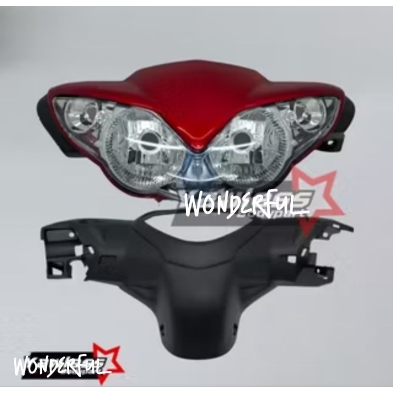 Batok Jupiter Z burhan Merah + Lampu Depan Jupiter Z Burhan Komplit